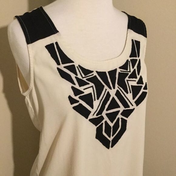 BLU Pepper Hi Low Ivory Sleeveless Tunic or Mini Dress S - Picture 4 of 11